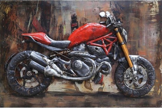 ui Keel Matroos 3D Metaalschilderij motor - schilderij - Rode motor - 120x80 - woonkamer  slaapkamer | bol.com