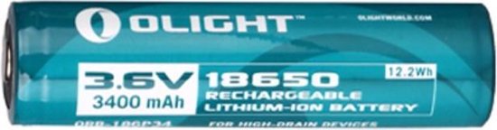 Olight oplaadbare lithium 18650HP 3,6V batterij - 3400mAh