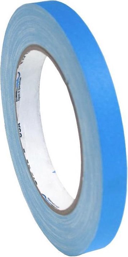 Pro  - Gaff neon gaffa tape 12mm x 22,8m blauw
