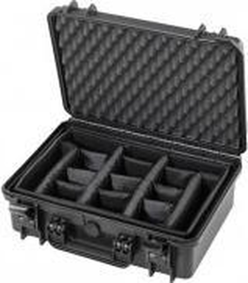 Gaffergear camera koffer 043 zwart - Met klittenband vakverdeling - 36,600000 x 17,600000 x 17,600000 cm (BxDxH)