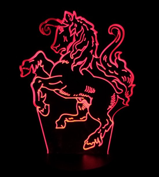 Nachtlamp 'Twentse Ros' - LED lamp - 3D Illusion - 7 kleuren en 4 effecten - Twente — afbeelding 3