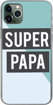 Geschikt voor iPhone 11 Pro Max hoesje - Quotes - Spreuken - Vader - Super papa - Siliconen Telefoonhoesje