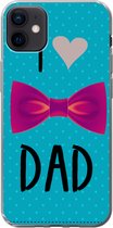 Coque de téléphone compatible avec iPhone 12 mini - Citations - J'aime papa - Coque en Siliconen