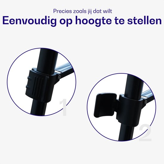 Buddi Tab Houder Statief voor Telefoon, Tablet en iPad - Tripod voor Tablet met Klem - Arm Flexibel en Verstelbaar - Muziekstandaard - Lessenaar - Vloerstandaard