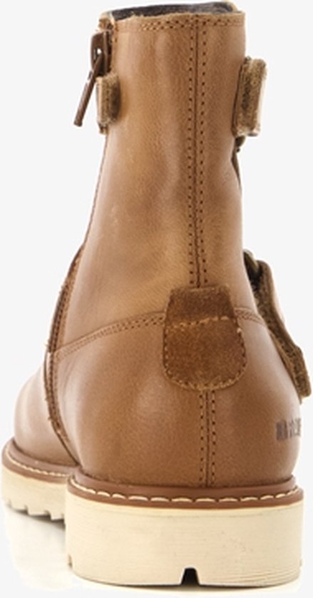 Braqeez leren jongens boots cognac/bruin - Maat 31