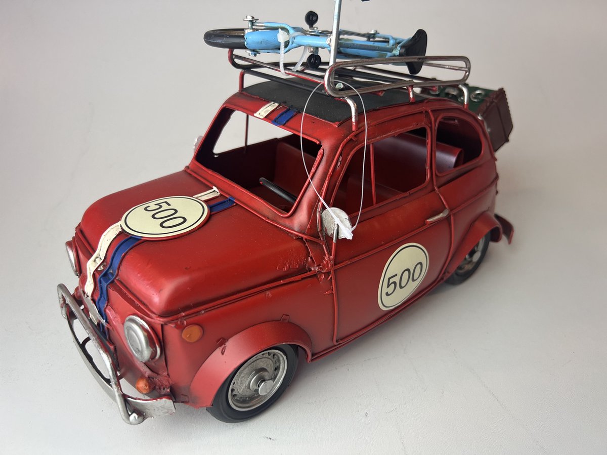 Retro Fiat 55-look in het Rood