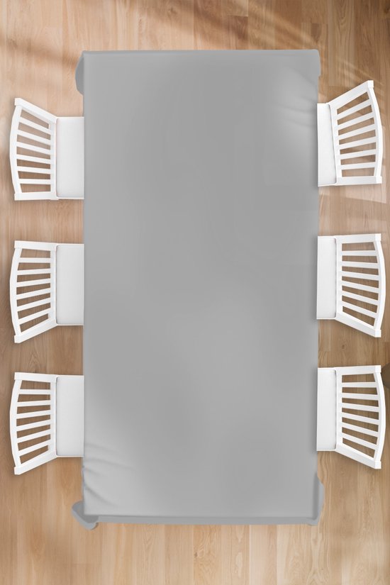 Nappe - Nappe - 130x260 cm - Grijs - Imprimé uni - Intérieur et extérieur
