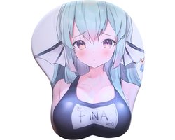 Cute Fina Aquatic Girl - 3D Muismat - Antislip - Sexy Design - Muismat Polsteun - Gaming 27x22 cm