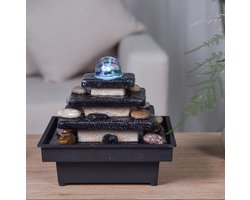 Kamerfontein Zen Eka (20cm) | Binnenfontein | Waterornament | Incl. LED Verlichting | Feng Shui Webwinkel