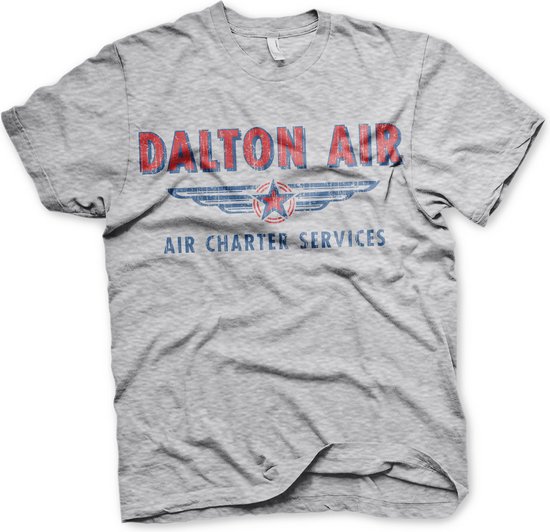Daltons Air Charter Service T-Shirt - Large - Heather-Grijs