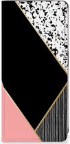 Bookcase Hoesje OnePlus Nord CE 3 Lite Smart Cover Black Pink Shapes