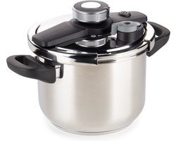 Rosmarino Snelkookpan - Snelkookpan 6 liter - Pressure Cooker - Snelkookpan inductie - Snelkookpannen - Geschikt voor alle warmtebronnen - RVS