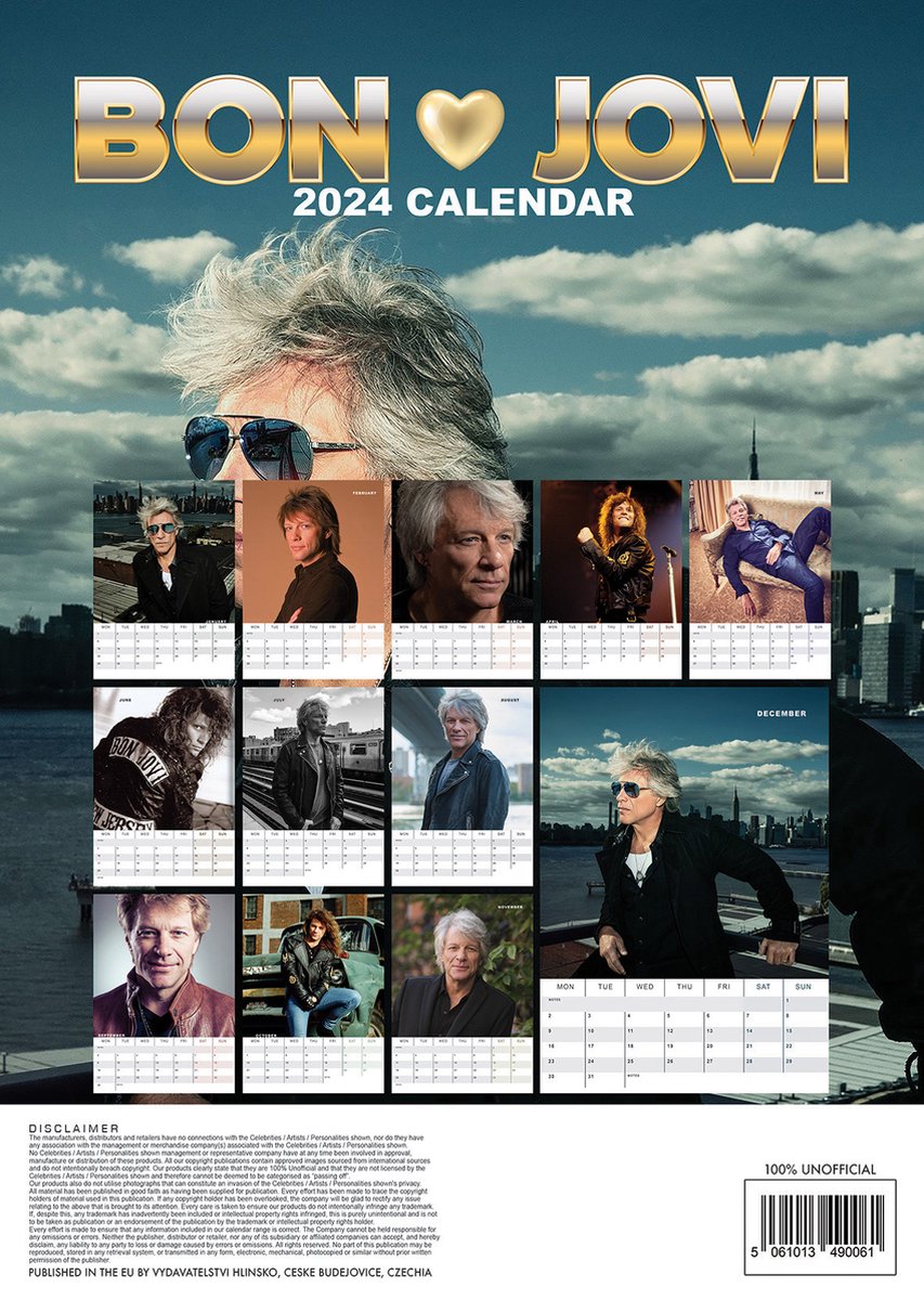 Bon Jovi Kalender 2024 A3 | bol.com