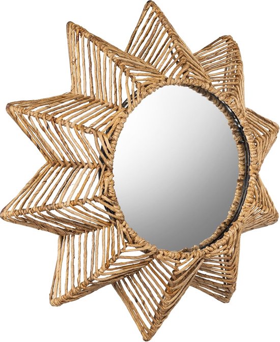 MUST Living Mirror San Juan small,Ø60x14 cm, Abaca