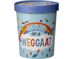 Snoeppot - Jammer dat je weggaat - Candy Bucket - Gevuld met Snoep en Drop