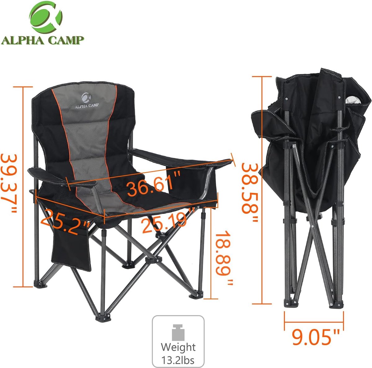 Chaise pliante de camping surdimensionnée Chaise de camping pliable de  haute qualité
