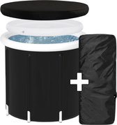 ChillyTub® IJsbad - Zitbad - Opvouwbaar bad - Opblaasbad - Met isolerende afdekhoes en deksel - Zitbad voor volwassenen - Buitenbad - 120 L - Incl opbergtas