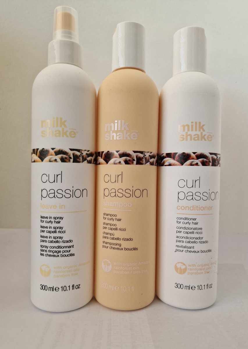 milk Shake Curl Passion Trio Shampoo 300ml + Conditioner 300ml + Leave-In Spray 300ml
