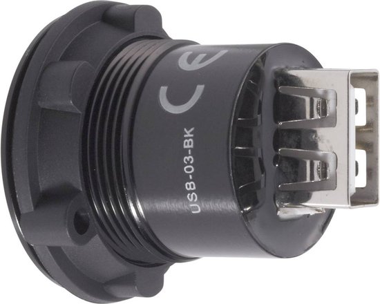 TRU COMPONENTS USB-03-BK USB-inbouwbus 2.0 Bus, inbouw USB-bus type B ...