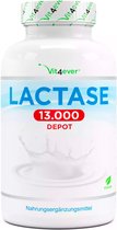 Lactase 13.000 FCC - 120 tabletten met direct effect - Hooggedoseerd met 13.000 FCC-eenheden - Voor lactose-intolerantie + melk-intolerantie - Zonder ongewenste toevoegingen - Veganistisch - Vit4ever