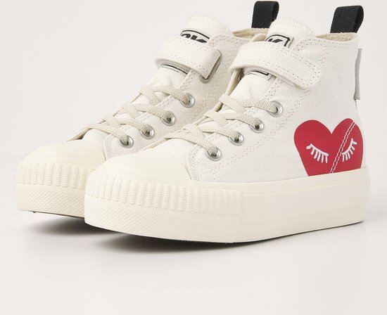 KAYA MID Meisjes sneakers hoog - Gebroken wit - maat 34