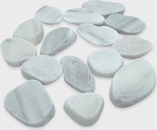 Dunne Santorini Stenen | 3 - 7 cm | 15 Stuks | Stenen Schilderen