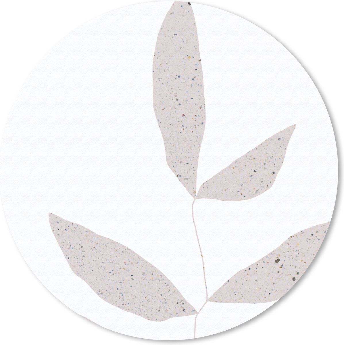 Muismat rond 20x20 cm - Mousepad Bladeren - Design - Pastel - Ronde muismatten