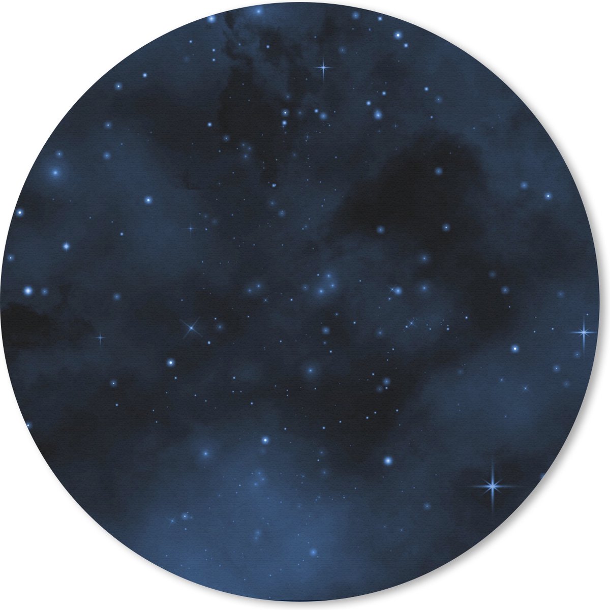 Muismat rond 40x40 cm - Mousepad Nacht - Heelal - Sterrenhemel - Ronde muismatten