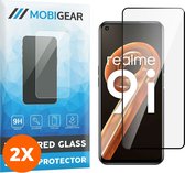Mobigear Screenprotector geschikt voor Realme 9i Glazen | Mobigear Premium Screenprotector - Case Friendly - Zwart (2-Pack)