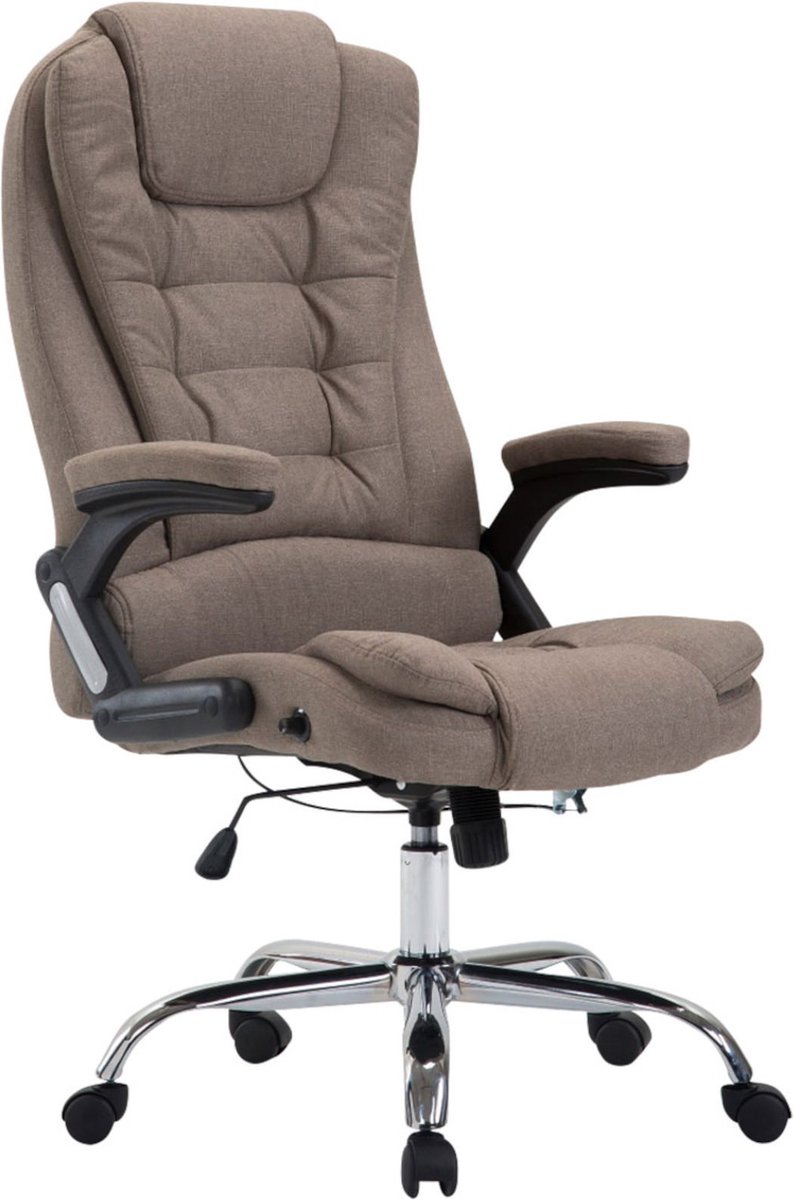 Premium Bureaustoel Irma XL - stof - Grijs - Op wielen - Ergonomische bureaustoel - Voor volwassenen - In hoogte verstelbaar