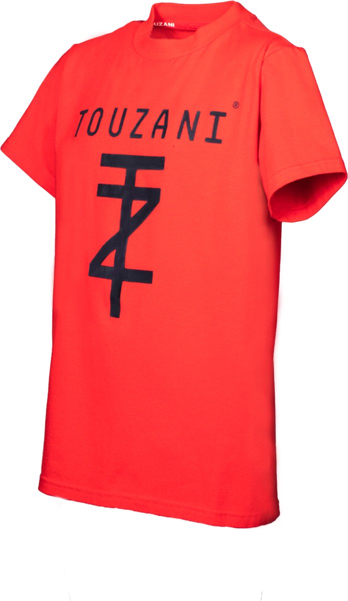 Touzani - T-shirt - Kujaku Street Red (146-152) - Kind - Voetbalshirt - Sportshirt