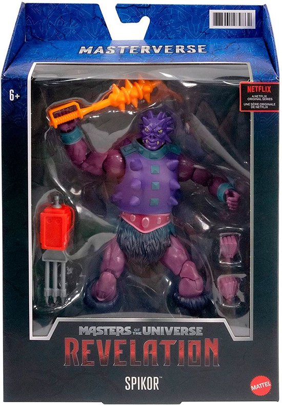 Masters of the Universe Origins - Spikor Serie Sketchbook, action figure anni '80 maestro dei combattimenti del male, con arma e coda rimovibile, giocattolo per bambini, 6+ anni, JFX03