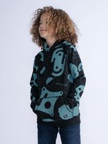 Petrol Industries - Jongens All-Over Print Hoodie Palatine - Zwart - Maat 116