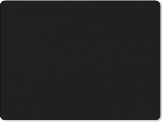 Muismat - Bureaumat onderlegger - Zwart - Effen kleur - Interieur - Kleuren - 23x19 cm - Muismat zwart - Mousepad - Bureau mat