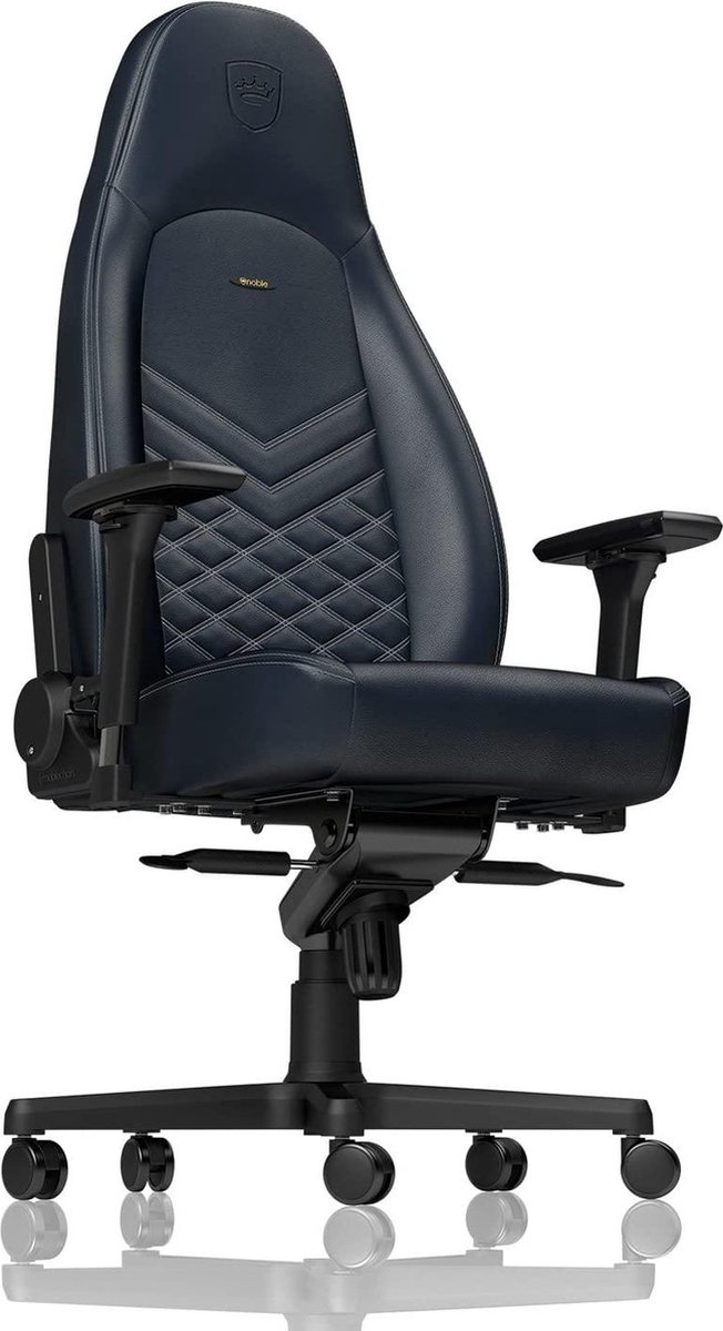 Noblechairs Icon Real leather gamestoel blauw/grijs – foto 2