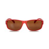 IKY EYEWEAR overzet zonnebril OB-1004C3-rood-semi-transparant