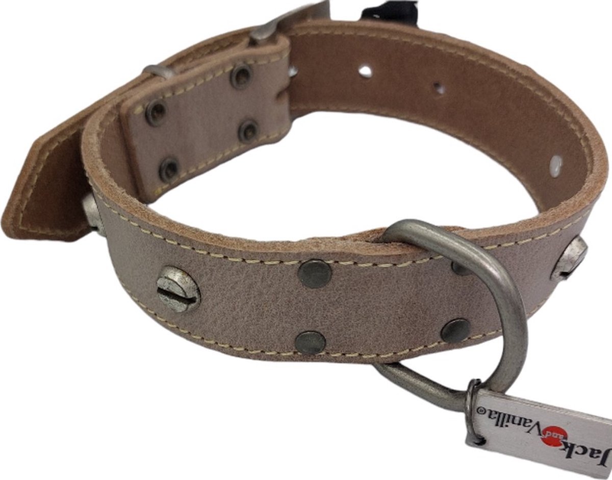 Hunter Magic Star Biologische Leren Halsband – Rood/zwart, Maat 42, Gevoerd, Duits Vakmanschap, Bijpassende Riem Verkrijgbaar