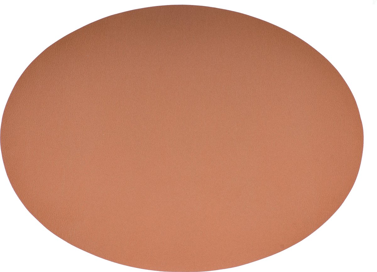 Placemat Togo ovaal kunststof SET/6 peach caramel 33x45cm
