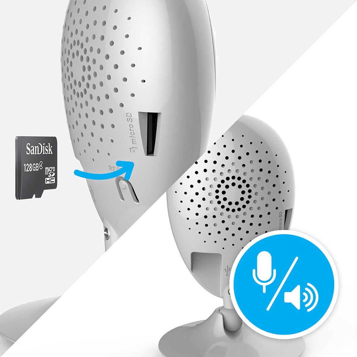 Afbeelding 3 van EZVIZ C2C Beveiligingscamera - Full HD Binnen WiFi camera - Tweeweg Audio - Nachtzicht - Bewegingssensor - Wit