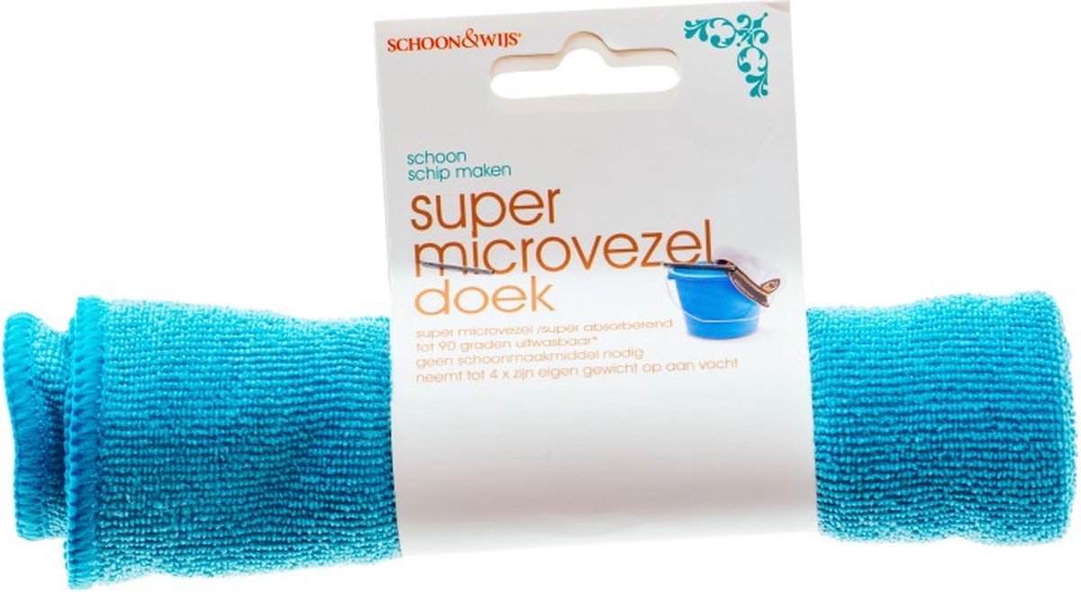 Goedkoopste Microvezeldoek 35 x 35 CM - Blauw - Super Absorberend - Streeploos Reinigen - Geen schoonmaakmiddel nodig - Micro Vezeldoek - Schoonmaak doek