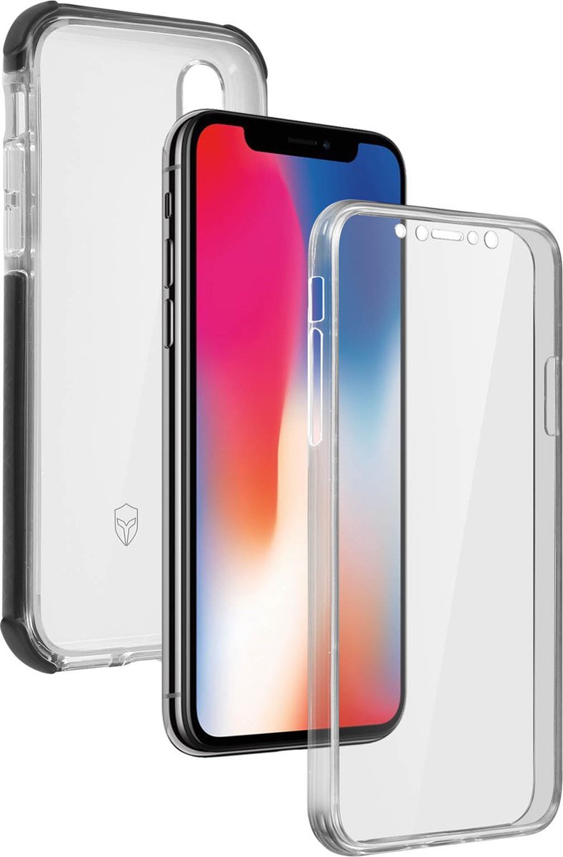 Case Apple iPhone X / XS 360 ° bescherming Silicone Force Urban Transparant