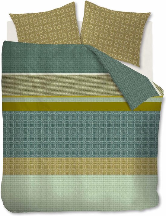 Beddinghouse Birger dekbedovertrek - Lits-Jumeaux - 240x200/220 - Groen