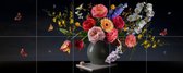 IXXI Royal Panorama still - Wanddecoratie - Bloemen en Planten - 100 x 40 cm