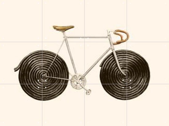 IXXI Licorice Bike - Wanddecoratie - Abstract - 80 x 60 cm