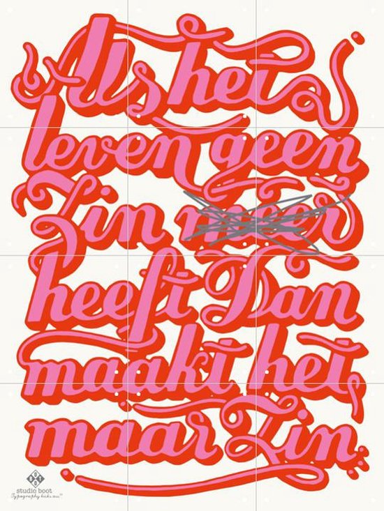 IXXI Studio Boot - Als het leven geen zin meer heeft - Wanddecoratie - Typografie en quotes - 60 x 80 cm