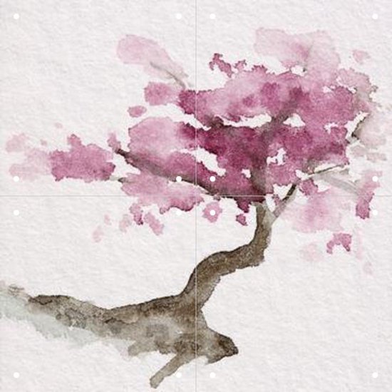 IXXI Arbre Japonais à Cherry Blossom Pink - Décoration murale - Art - 40 x 40 cm