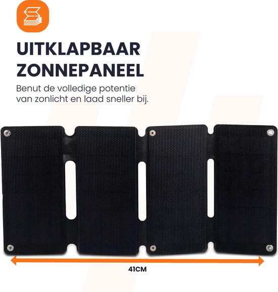 HEKO Solar® Solar Panel Unfold 15 - Opvouwbaar - Draagbaar Zonnepaneel - 15W - Werkt Met Powerbank - Noodpakket - Solar Panel Op Zonne-energie - Outdoor - Geschikt voor Samsung S21/S22/S23/S24 - Geschikt voor Iphone 12/13/14/15 van HEKO Solar® — afbeelding 4