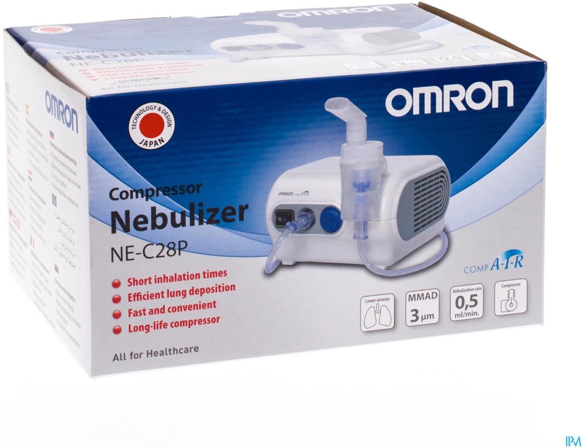 Nébulisateur Omron C28P, Avec compresseur, Conception robuste, Pour  enfants et adultes