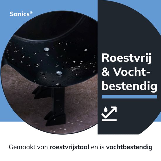 Porte-rouleau de rechange Sanics Autonome - Suspendu - Support mural - Mouton - Zwart