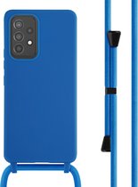 iMoshion Hoesje Geschikt voor Samsung Galaxy A53 Hoesje Met Koord - iMoshion Siliconen hoesje met koord - Blauw